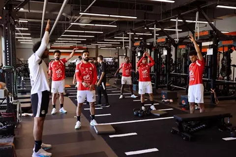 "بحصة تدريبية في الجيم".. منتخب مصر يواصل استعداداته لمواجهة البرازيل